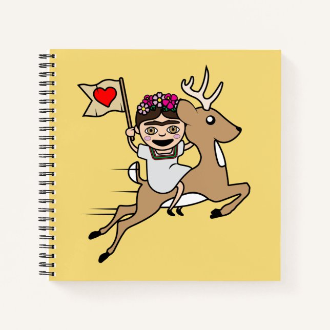 Frida Kahlo | FridaMoji - Reindeer Notebook (Front)