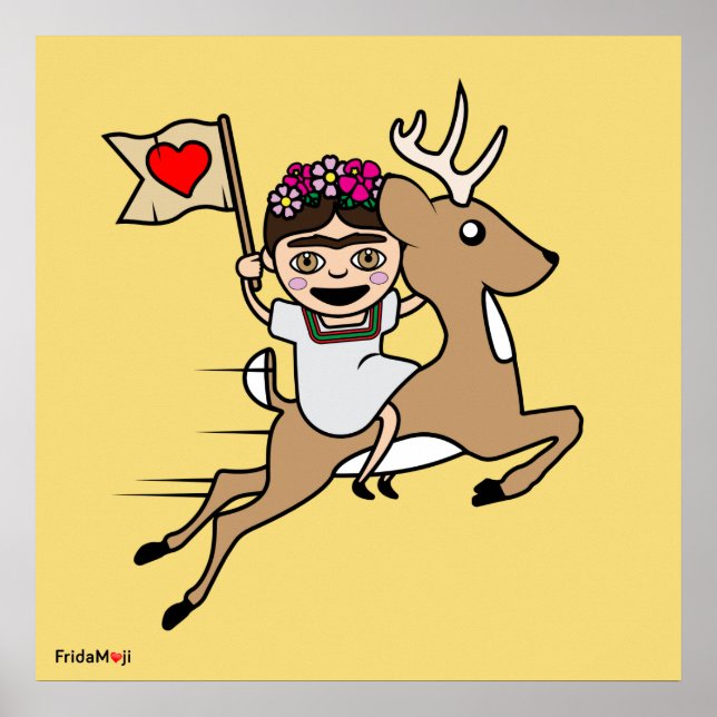 Frida Kahlo | FridaMoji - Reindeer Poster (Front)