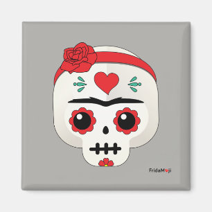 Frida Kahlo   FridaMoji - Sugar Skull Magnet