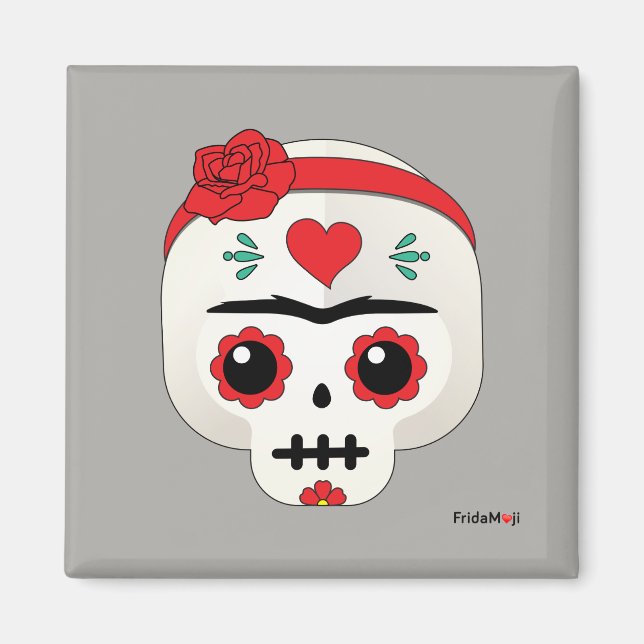 Frida Kahlo | FridaMoji - Sugar Skull Magnet (Front)