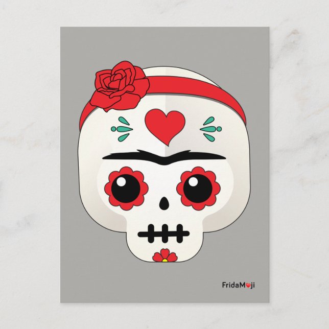 Frida Kahlo | FridaMoji - Sugar Skull Postcard (Front)