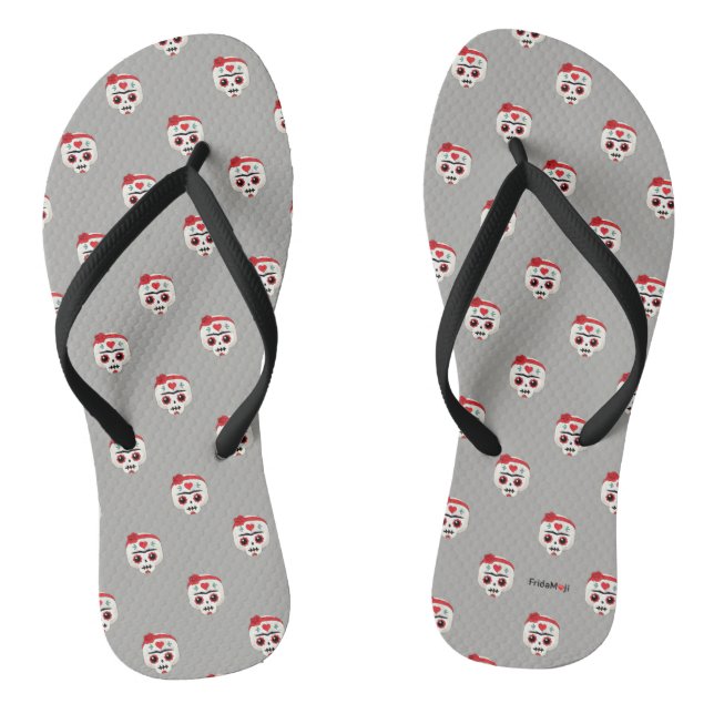 Frida Kahlo | FridaMoji - Sugar Skull Thongs (Footbed)