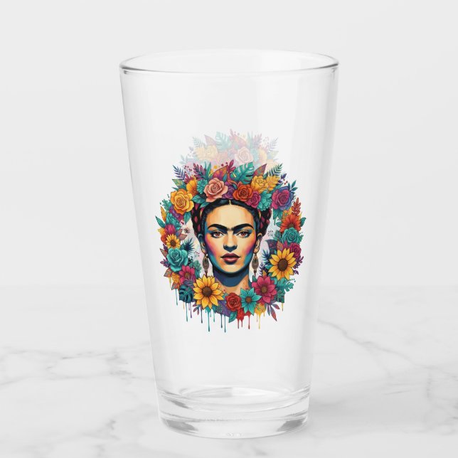 Frida Kahlo Glass (Front)