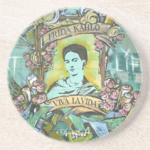 Frida Kahlo Graffiti Coaster