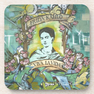 Frida Kahlo Graffiti Coaster