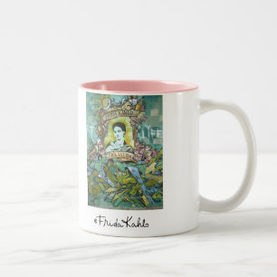 Frida Kahlo Graffiti Two-Tone Coffee Mug