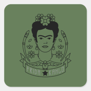 Frida Kahlo Heroína Square Sticker