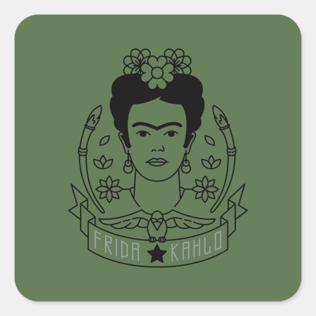 Frida Kahlo | Heroína Square Sticker (Front)