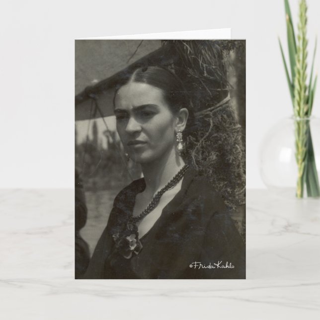 Frida Kahlo in Black Card (Front)