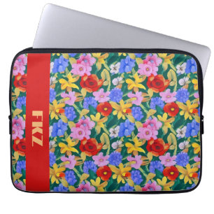 Frida Kahlo Inspired Monogram Laptop Sleeve