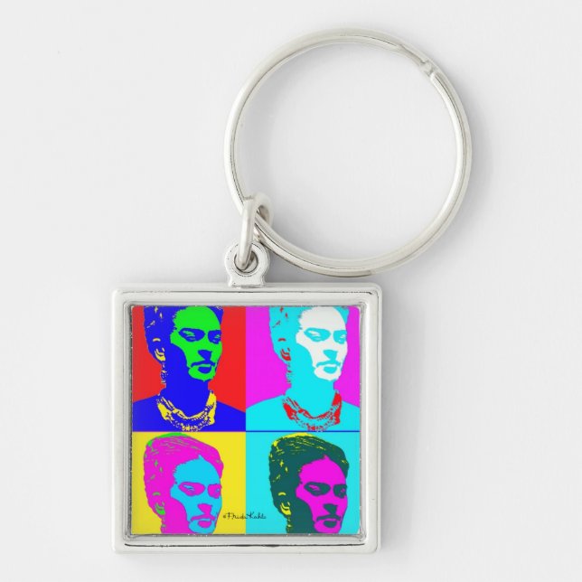Frida Kahlo Inspired Portrait Key Ring (Front)