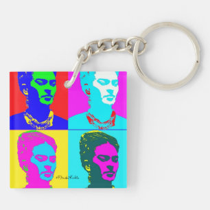 Frida Kahlo Inspired Portrait Key Ring