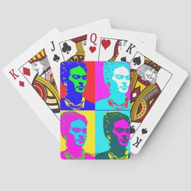 Frida Kahlo Inspired Portrait Playing Cards (Back)