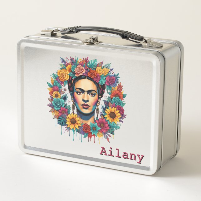 Frida Kahlo Metal Lunch Box (Front)