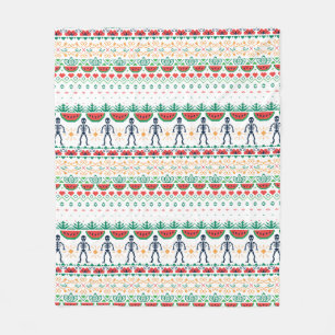 Frida Kahlo Mexican Graphic Fleece Blanket