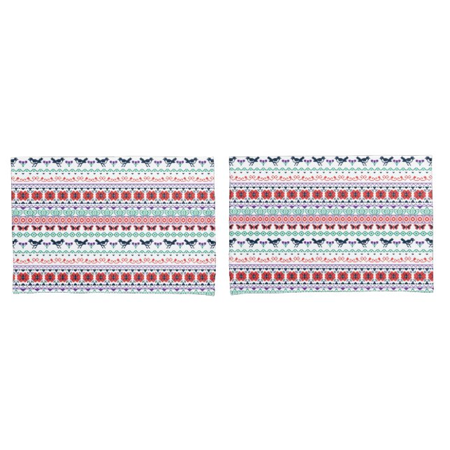 Frida Kahlo | Mexican Pattern Pillowcase (Front-Set)