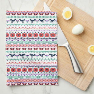 Frida Kahlo   Mexican Pattern Tea Towel