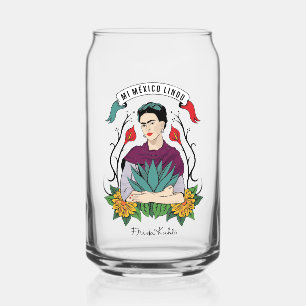 Frida Kahlo Mi Mexico Lindo Can Glass