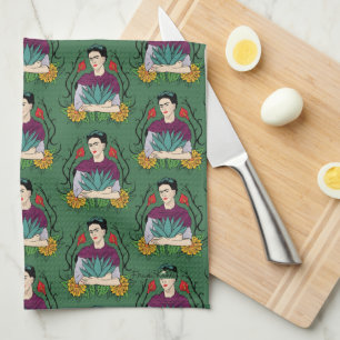 Frida Kahlo   Mi Mexico Lindo Pattern Tea Towel