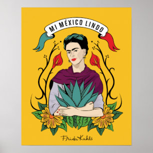 Frida Kahlo Mi Mexico Lindo Poster