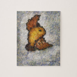 Frida Kahlo Monet-Style Bird Painting Jigsaw Puzzle