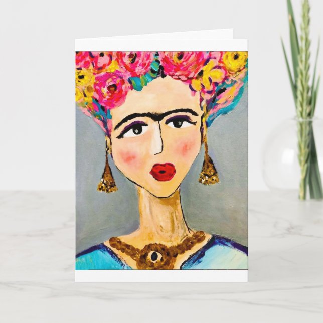  Frida Kahlo Note Card <Blank Inside> (Front)