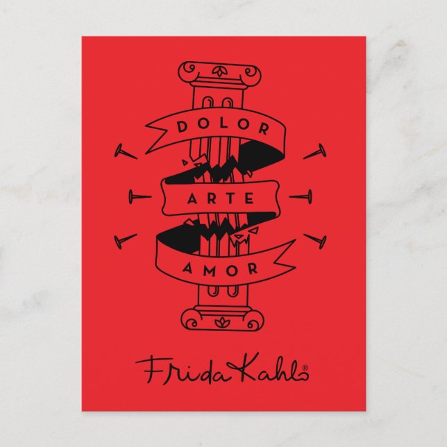 Frida Kahlo | Pain Art Love Postcard (Front)