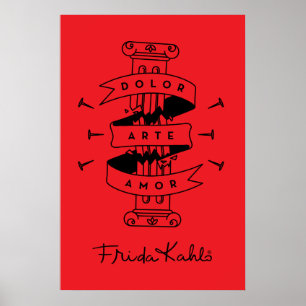 Frida Kahlo   Pain Art Love Poster