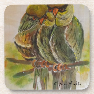 Frida Kahlo Painted Birds Coaster