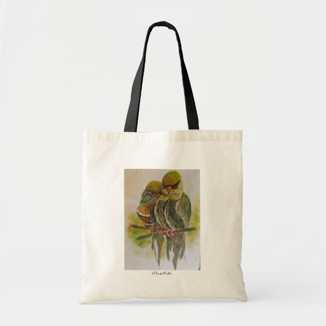 Frida Kahlo Painted Birds Tote Bag (Front)