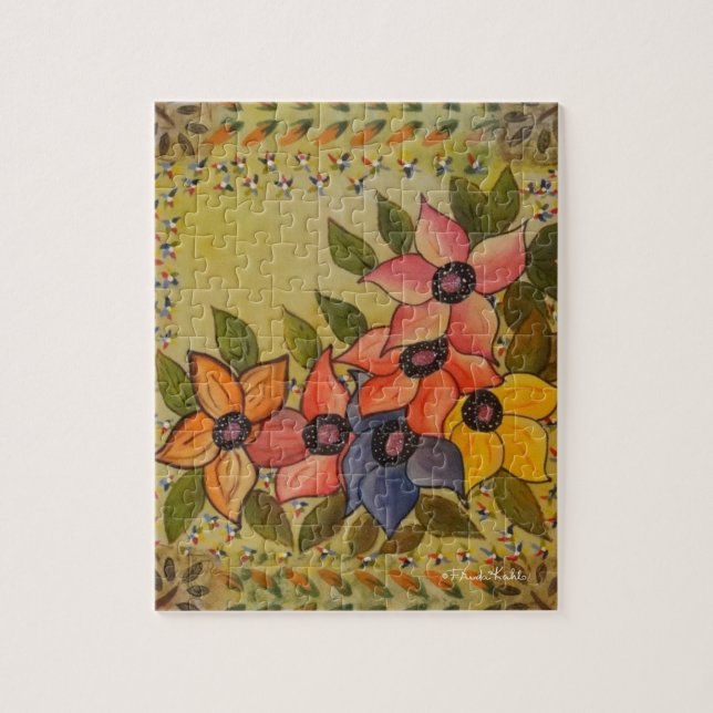 Frida Kahlo Painted Flores Jigsaw Puzzle (Vertical)