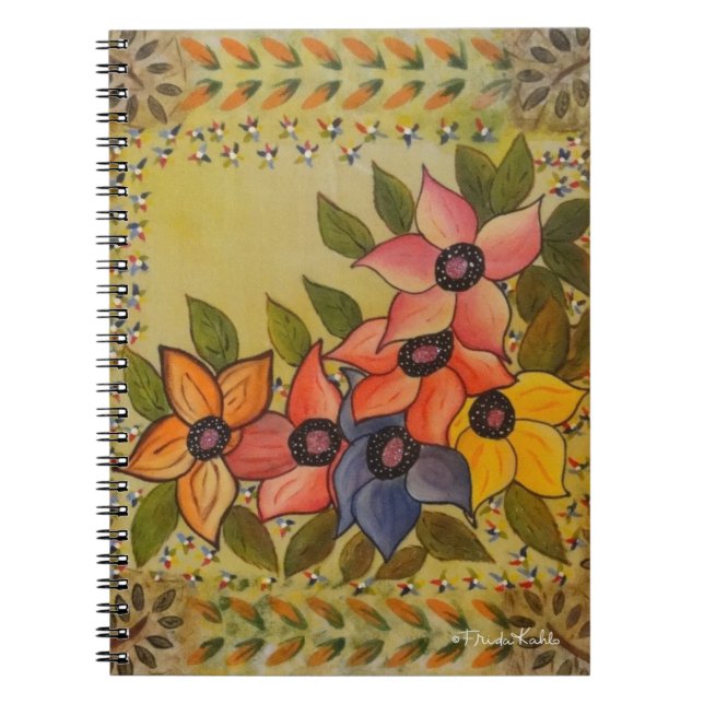 Frida Kahlo Painted Flores Notebook (Front)