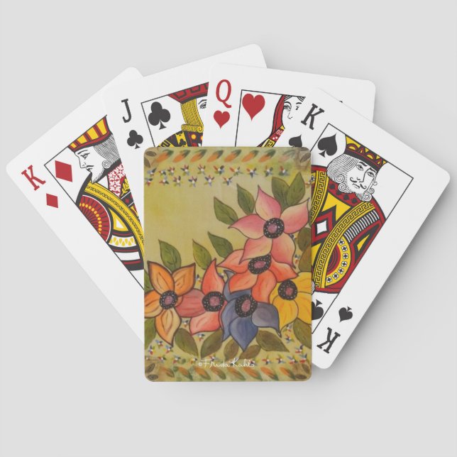 Frida Kahlo Painted Flores Playing Cards (Back)