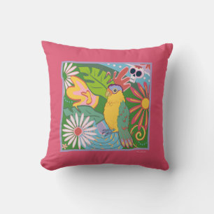 Frida Kahlo Parrot Graphic Cushion