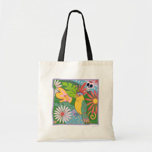 Frida Kahlo Parrot Graphic Tote Bag