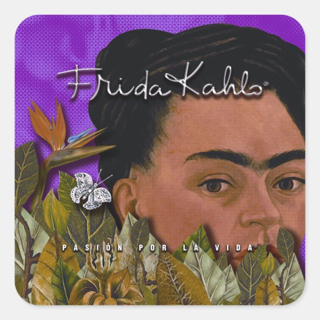 Frida Kahlo Pasion Por La Vida Square Sticker (Front)