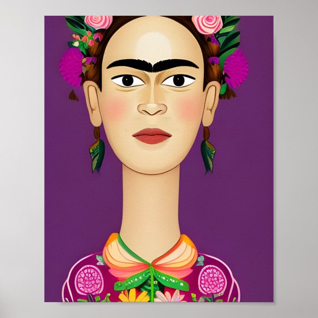 Frida Kahlo poster, wall art (Front)