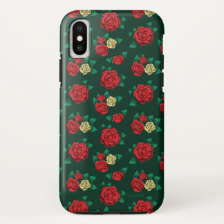 Frida Kahlo | Red and Gold Rose Pattern iPhone X Case