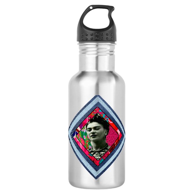 Frida Kahlo Retro Denim Diamond 532 Ml Water Bottle (Front)