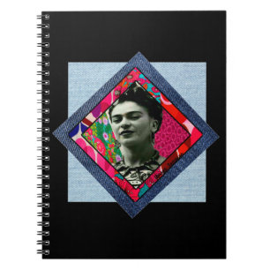 Frida Kahlo Retro Pink Denim Notebook