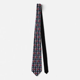 Frida Kahlo Retro Pink Denim Tie