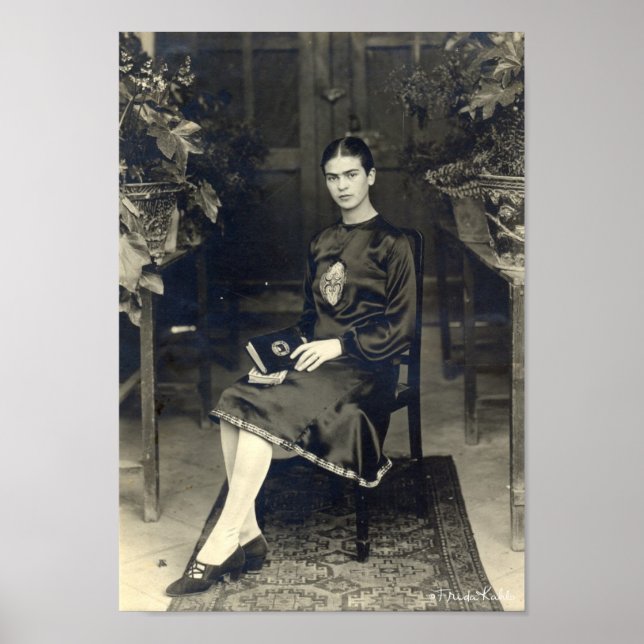 Frida Kahlo Seated Poster (Front)