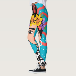 Frida Kahlo Side View Legging - Artistic Face Yoga
