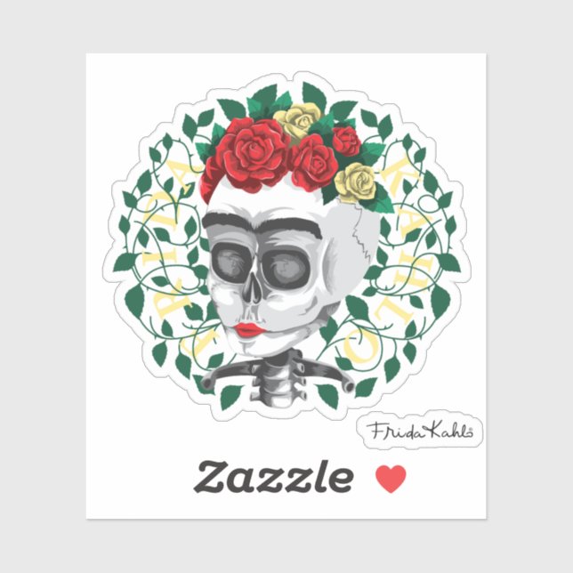 Frida Kahlo | Skull with Rose Crown (Sheet)