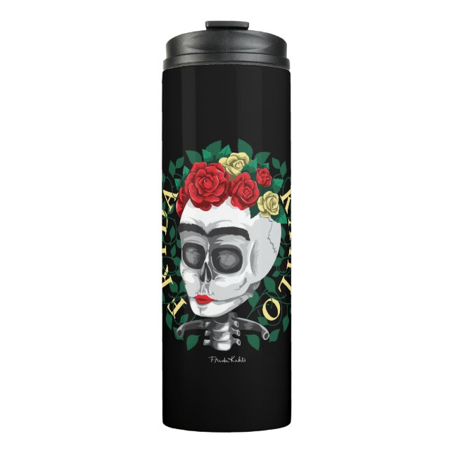 Frida Kahlo | Skull with Rose Crown Thermal Tumbler (Front)