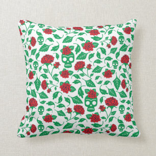 Frida Kahlo   Skulls & Roses Cushion