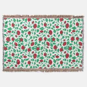 Frida Kahlo Skulls & Roses Throw Blanket