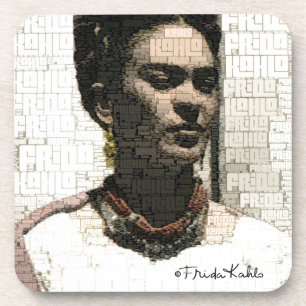 Frida Kahlo Textile Portrait Coaster