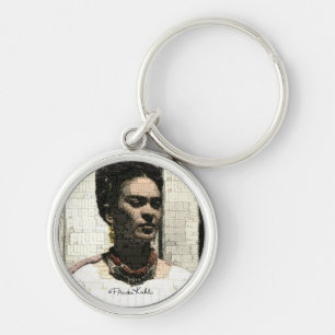 Frida Kahlo Textile Portrait Key Ring