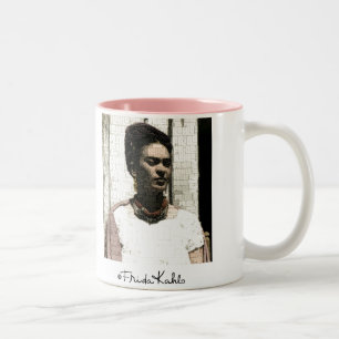 Frida Kahlo Textile Portrait Two-Tone Coffee Mug